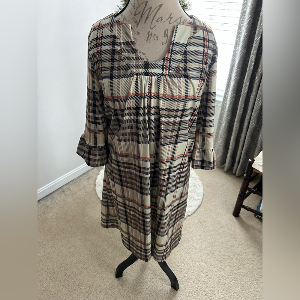 Plaid Travel Dress, XL